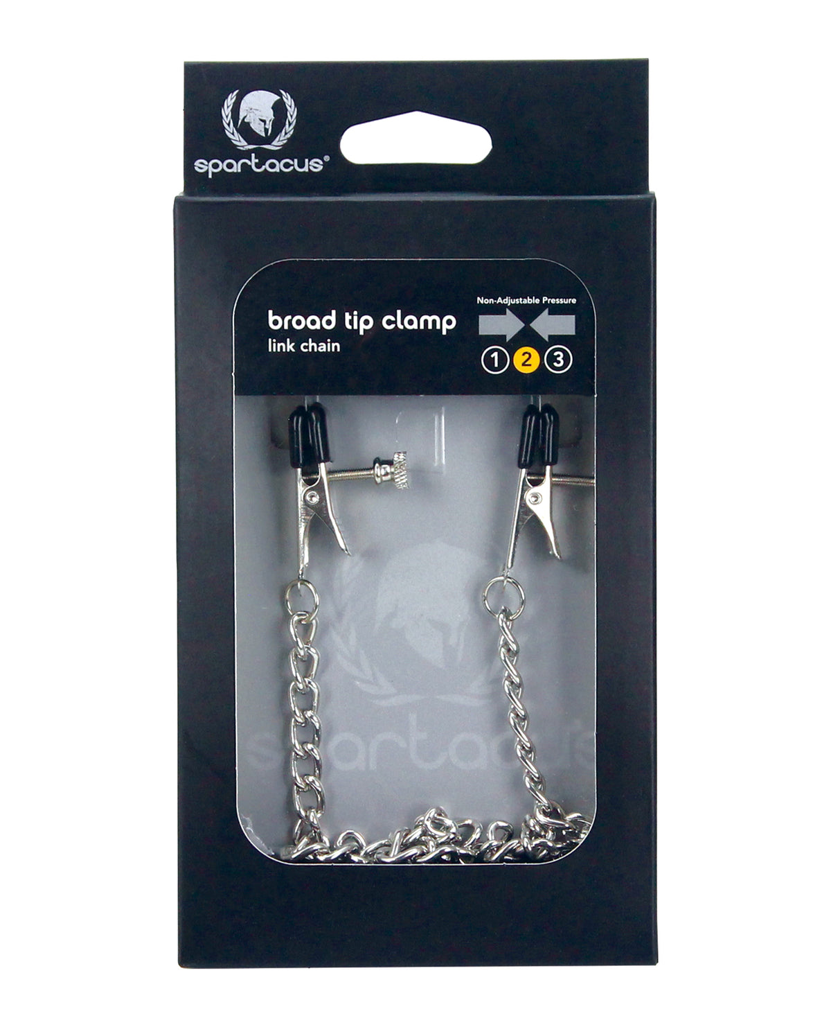 The Soft Hum Spartacus Adjustable Broad Tip Nipple Clamps w/Link Chain
