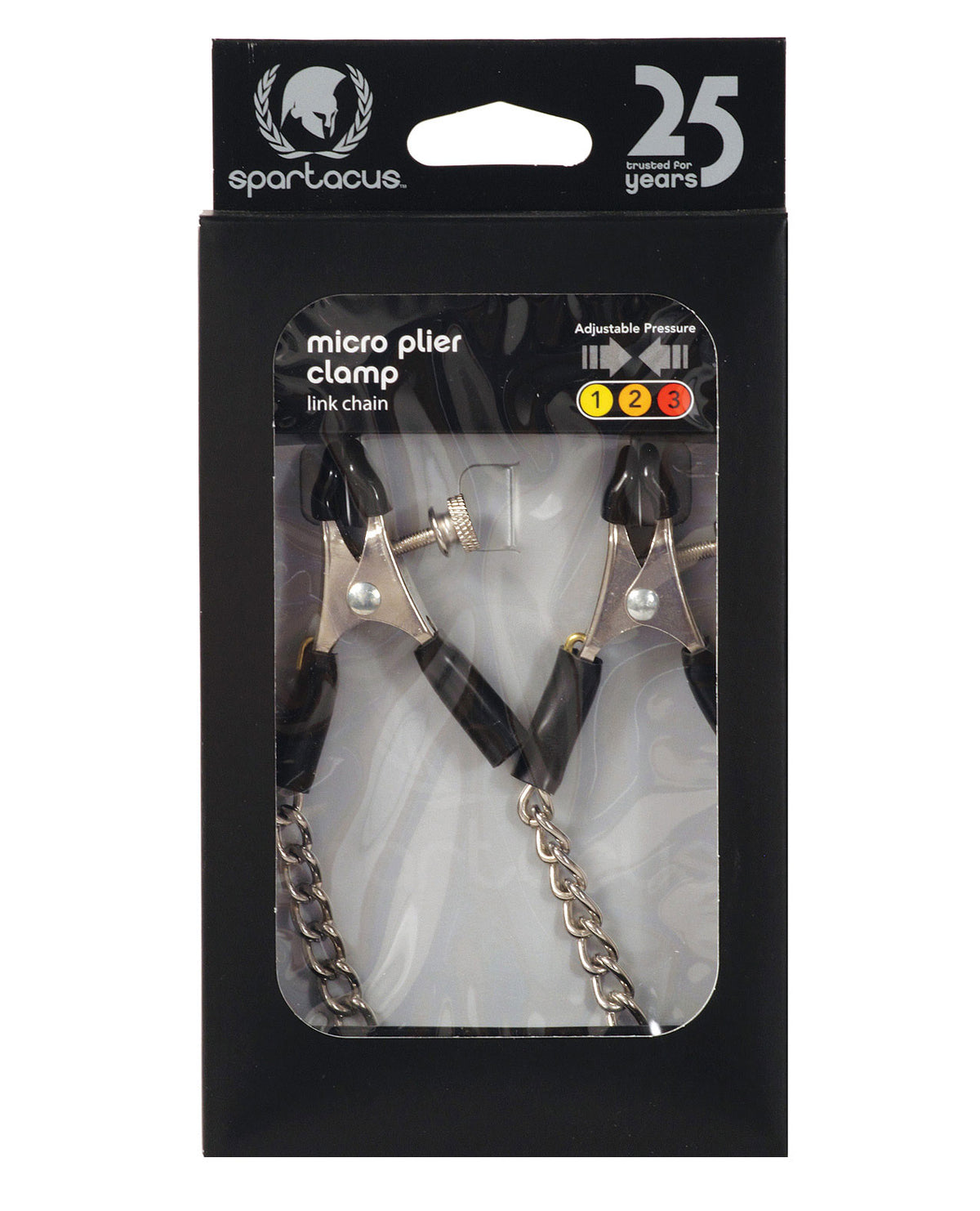 The Soft Hum Spartacus Adjustable Micro Plier Nipple Clamps w/Link Chain