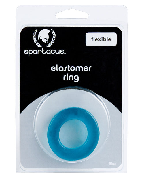 The Soft Hum Spartacus Elastomer Cock Ring - Metro Blue
