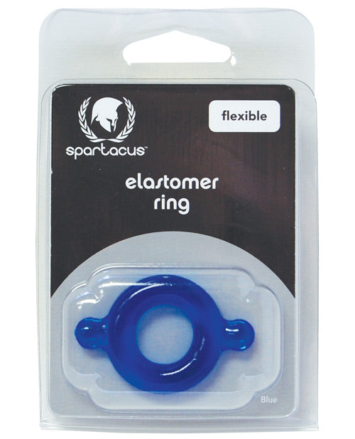 The Soft Hum Spartacus Elastomer Cock Ring - Blue