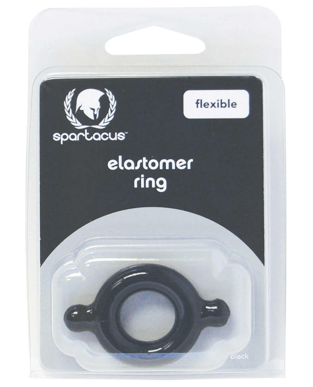 The Soft Hum Spartacus Elastomer Cock Ring - Black