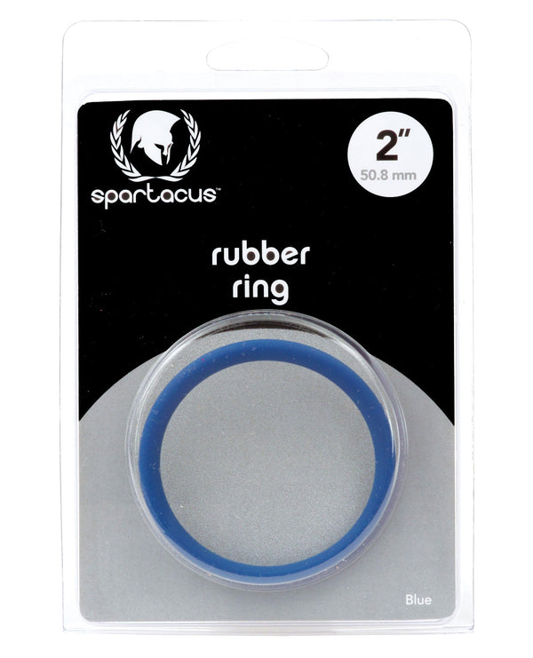 The Soft Hum Spartacus 2" Rubber Cock Ring - Blue