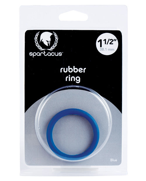 The Soft Hum Spartacus 1.5" Rubber Cock Ring - Blue