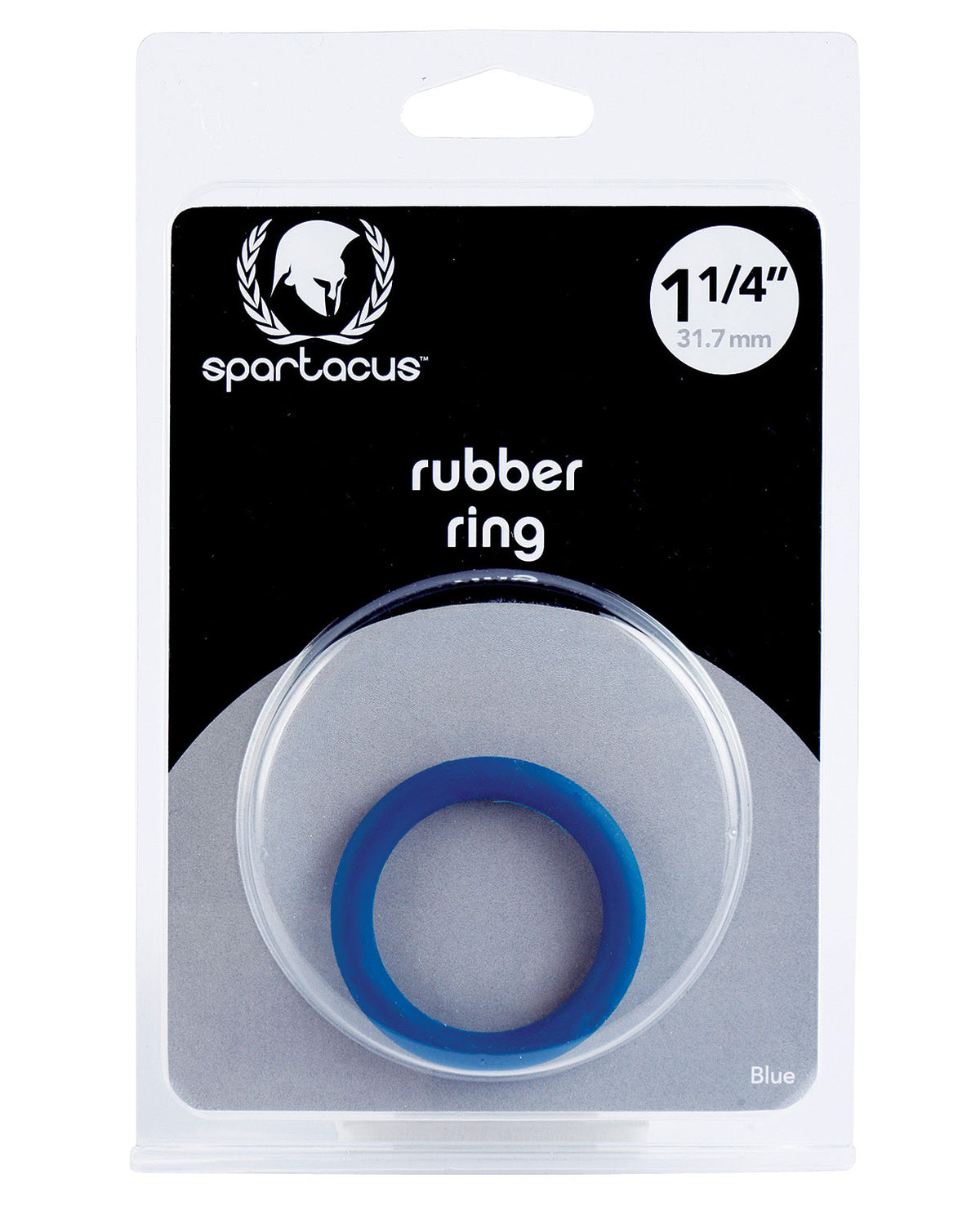 The Soft Hum Spartacus 1.25" Rubber Cock Ring - Blue