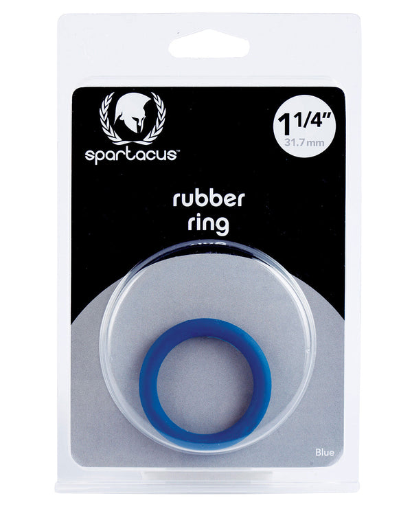 The Soft Hum Spartacus 1.25" Rubber Cock Ring - Blue