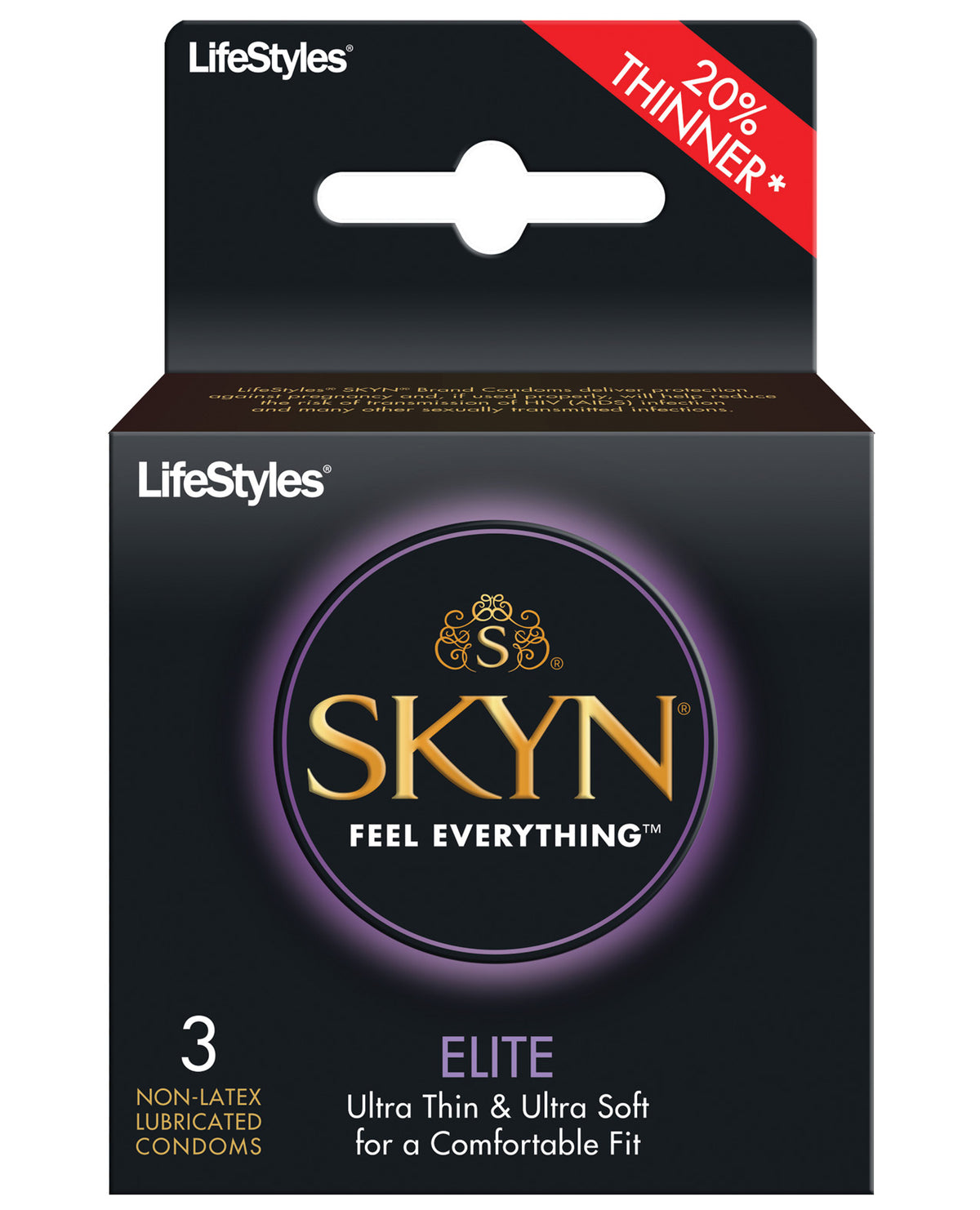 The Soft Hum Lifestyles SKYN Elite Ultra Thin Condoms - Pack of 3