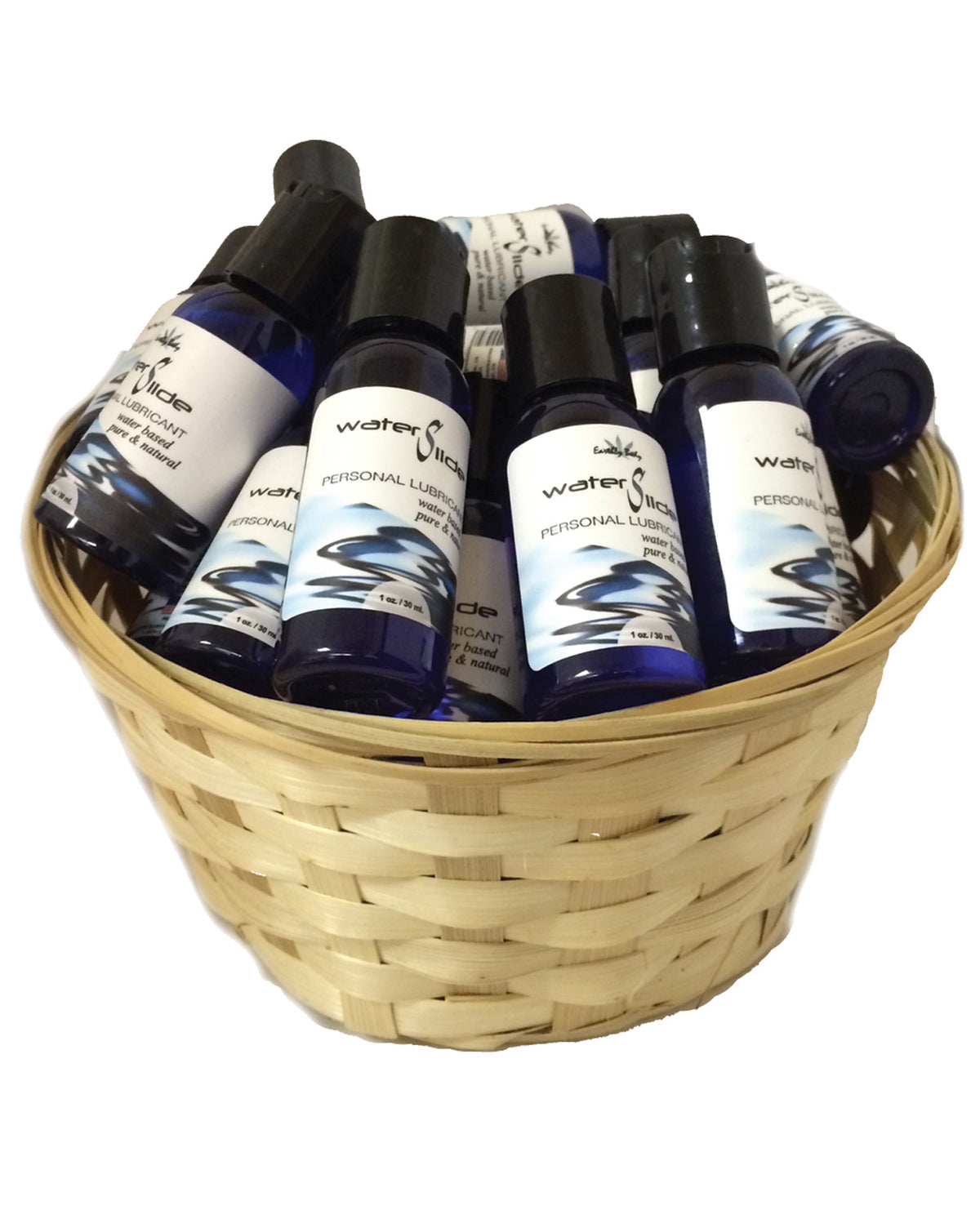 The Soft Hum Earthly Body Waterslide Personal Lubricant w/Carrageenan - 1 oz Bottles Basket of 30