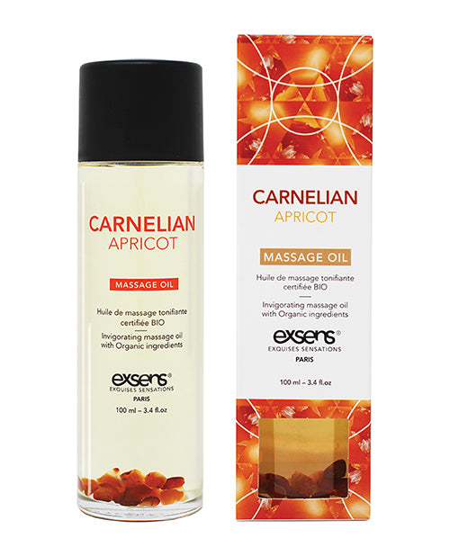 The Soft Hum EXSENS of Paris Organic Massage Oil w/Stones - Carnelian Apricot