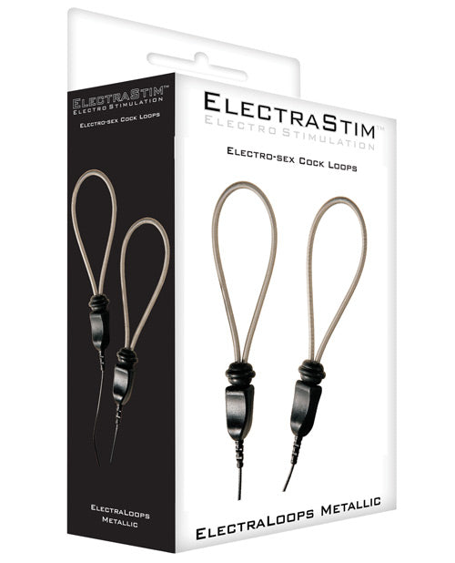 The Soft Hum ElectraStim Accessory - Metallic Adjustable Cock Loops