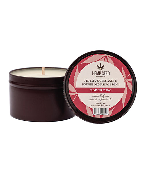 The Soft Hum Earthly Body Summer 2025 3 in 1 Massage Candle - 6 oz Summer Fling