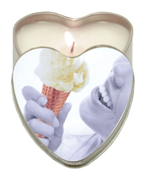 The Soft Hum Earthly Body Suntouched Hemp Edible Candle - 4.7 oz Heart Tin Vanilla