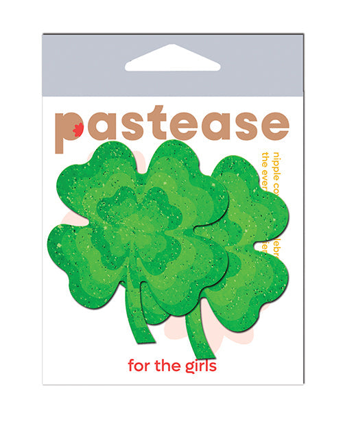 The Soft Hum Pastease Four Leaf Clover Glitter Velvet Pumping Shamrock - Green O/S