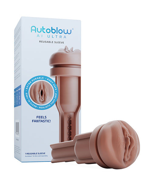 The Soft Hum Autoblow AI Ultra Vagina Sleeve - Brown