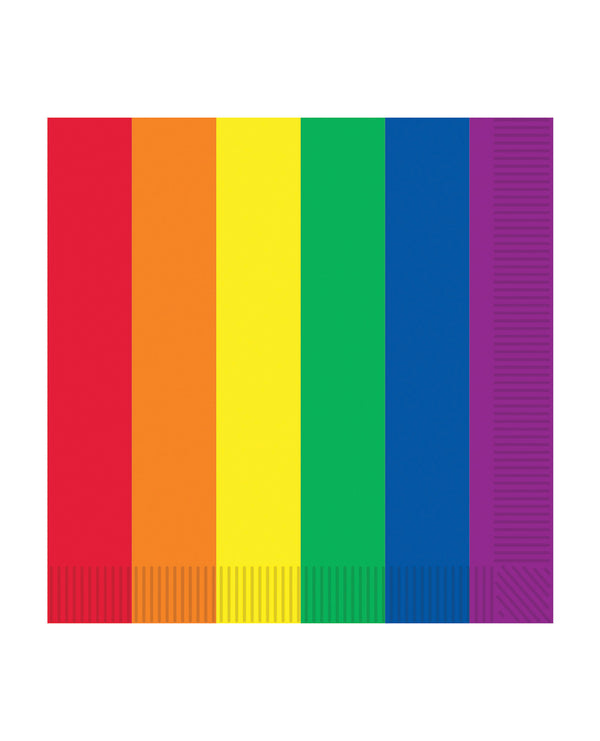 The Soft Hum Pride Luncheon Napkins - Rainbow Pack of 16