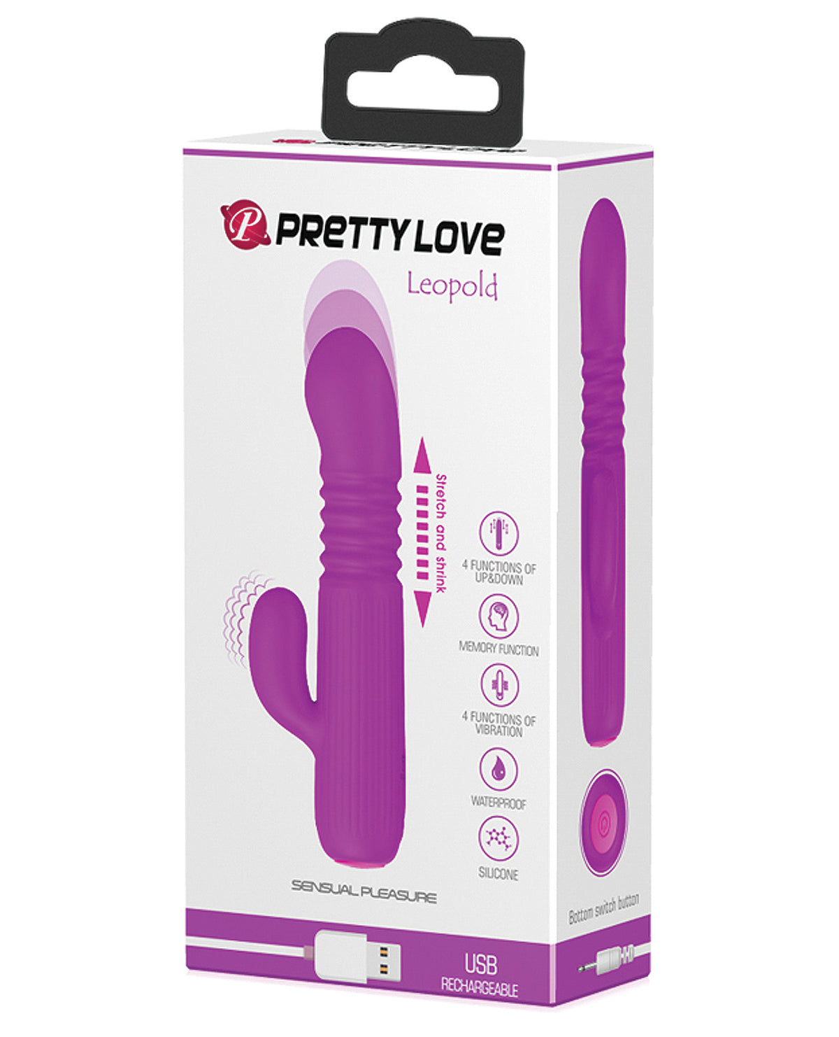 The Soft Hum Pretty Love Leopold Mini Thruster Vibe - Fuchsia