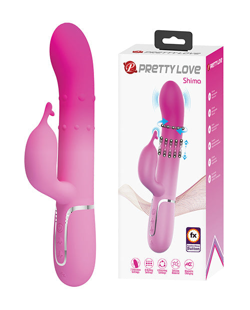 The Soft Hum Pretty Love Shima Vertical &amp; Horizontal Beads Rabbit - Pink