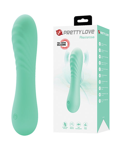The Soft Hum Pretty Love Alexisrose Curved Vibrator - Aqua