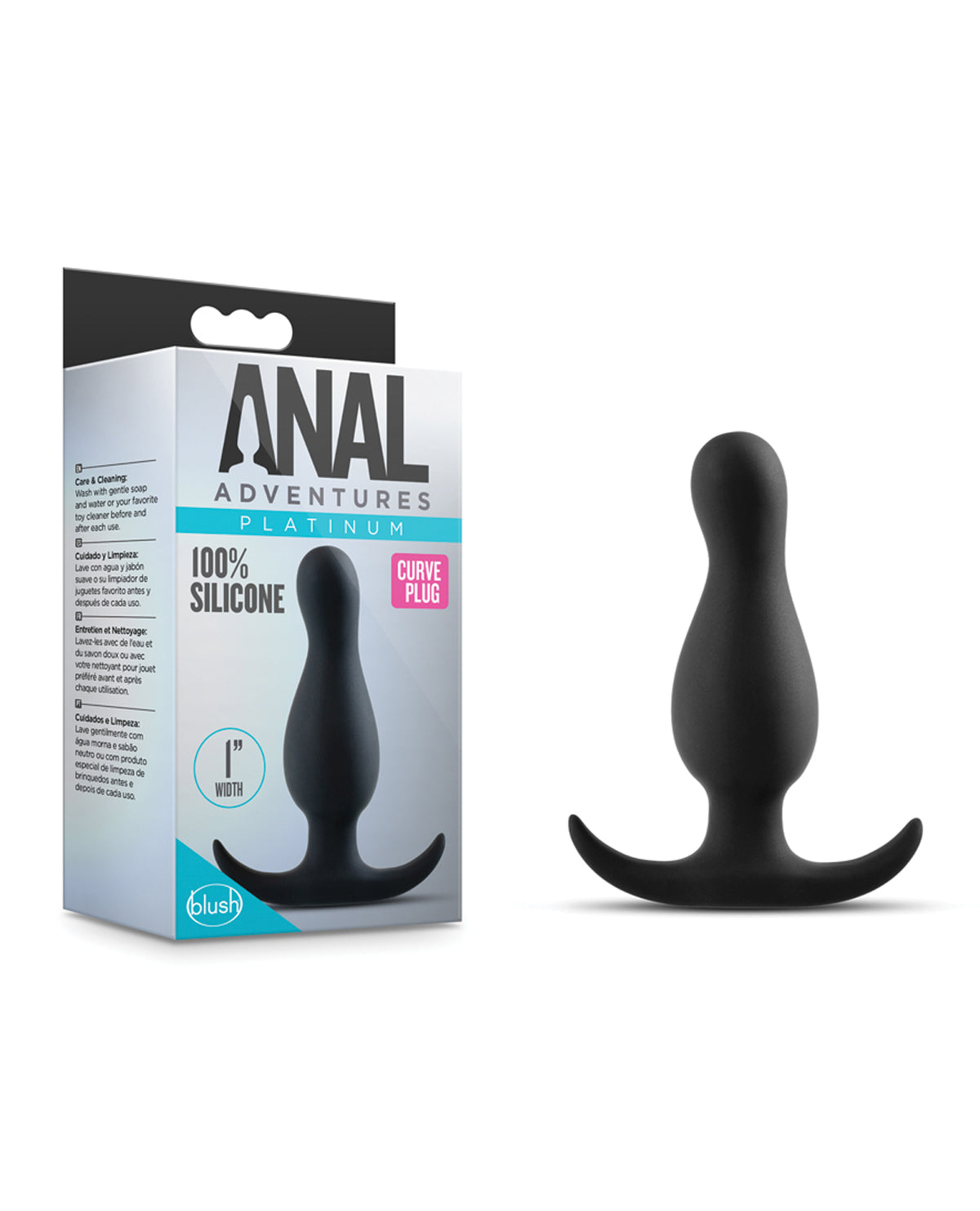 The Soft Hum Blush Anal Adventures Curve Plug - Black