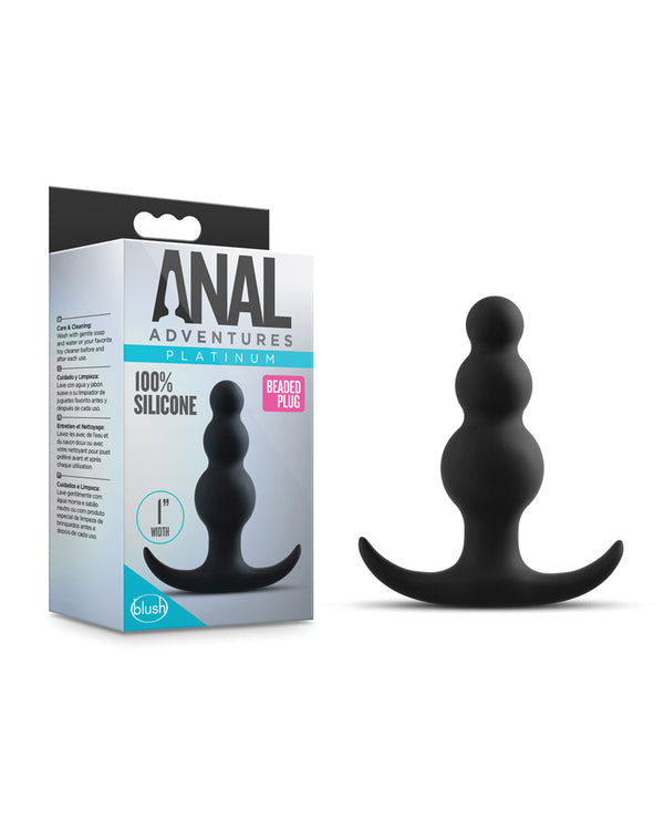 The Soft Hum Blush Anal Adventures Beaded Plug - Black