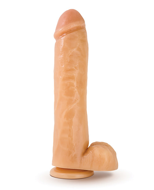 The Soft Hum Blush Hung Rider Hammer 10" Dildo w/Suction Cup - Flesh