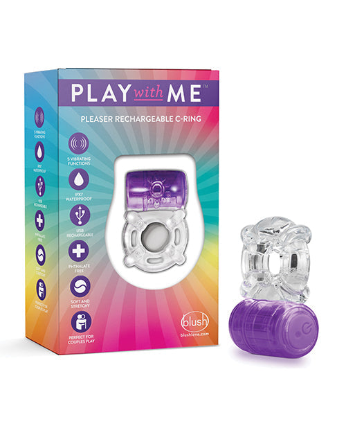 The Soft Hum Blush Play With Me Pleaser Rechargeable C Ring - Purple