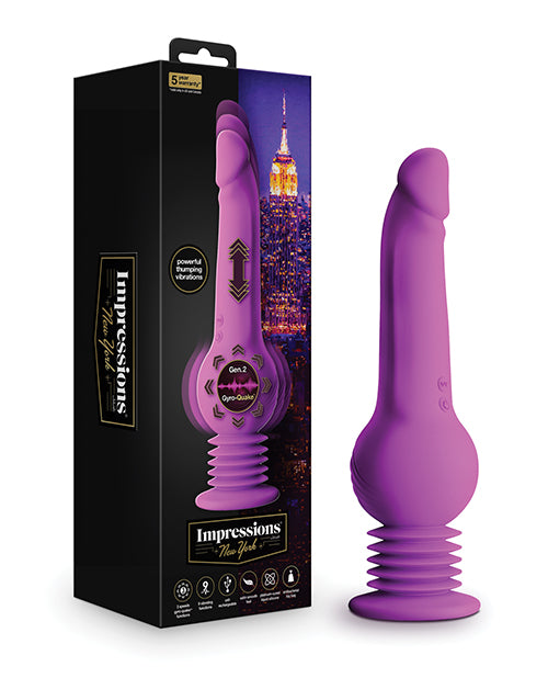 The Soft Hum Blush Impressions New York Gyro Quake Dildo - Purple