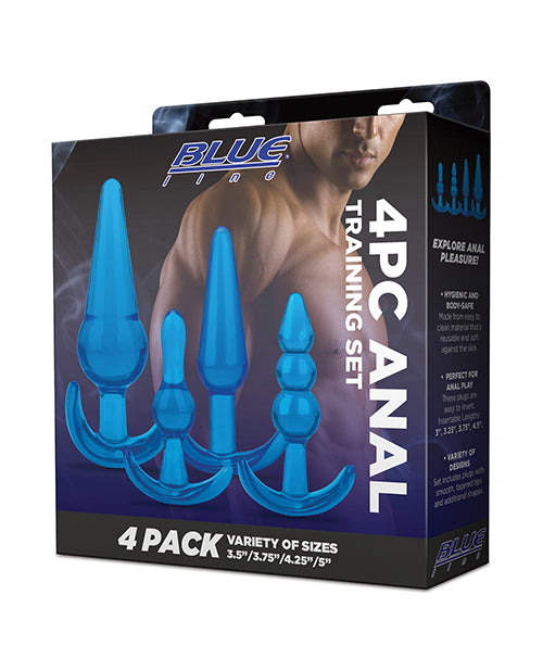 The Soft Hum Blue Line C &amp; B 4 pc Anal Training Set - Jelly Blue