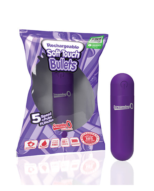The Soft Hum Screaming O Soft Touch Rechargeable Bullet - Purple