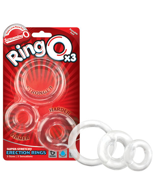 The Soft Hum Screaming O RingO - Clear Pack of 3