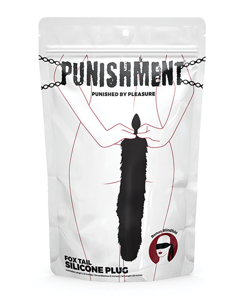 The Soft Hum Punishment Fox Tail Plug - Black