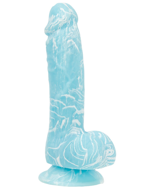The Soft Hum Addiction Luke Glow in the Dark 7.5" Dildo - Blue - Image 2