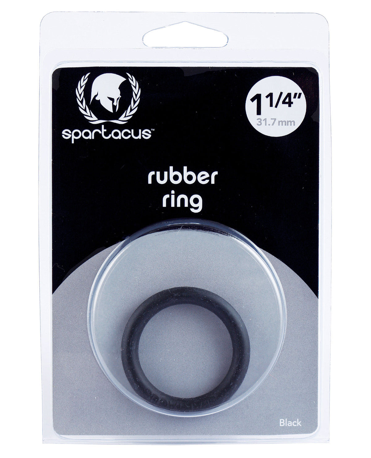 The Soft Hum Spartacus 1.25" Rubber Cock Ring - Black