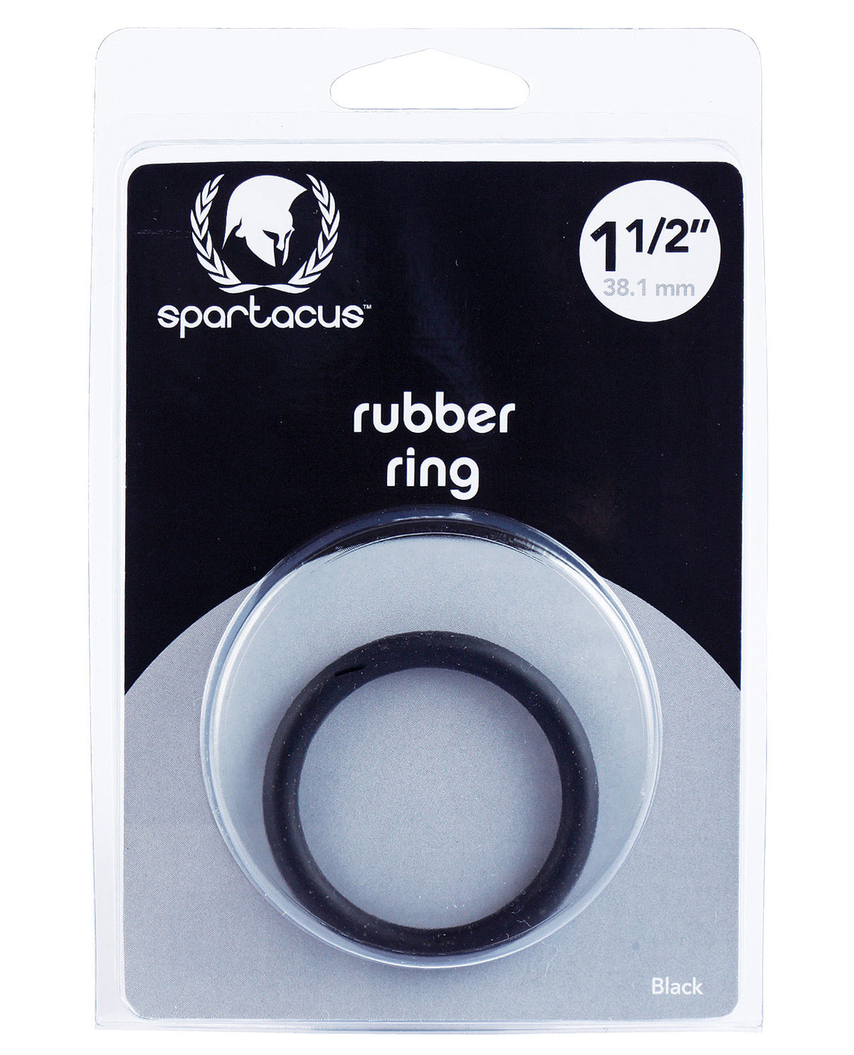 The Soft Hum Spartacus 1.5" Rubber Cock Ring - Black