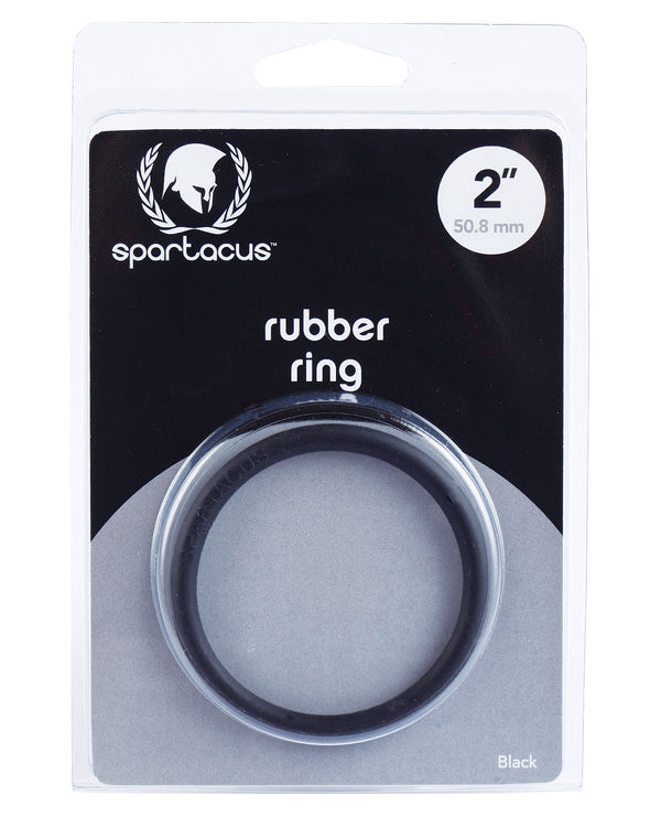 The Soft Hum Spartacus 2" Rubber Cock Ring - Black