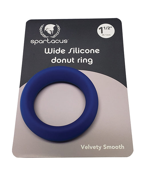 The Soft Hum Spartacus 1.5" Wide Silicone Donut Ring - Blue