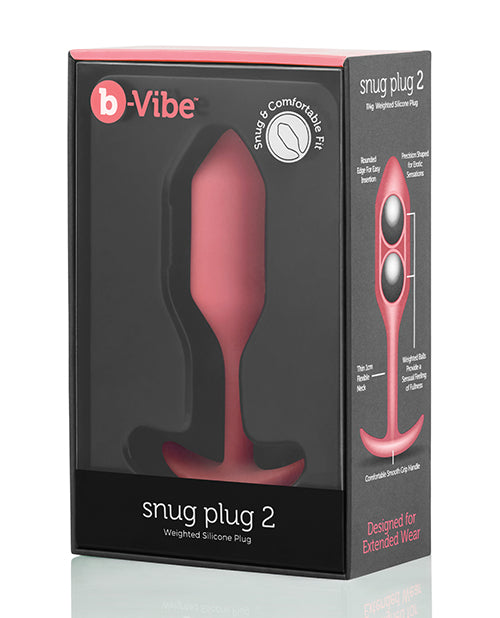 The Soft Hum b-Vibe Weighted Snug Plug 2 - 114 g Coral
