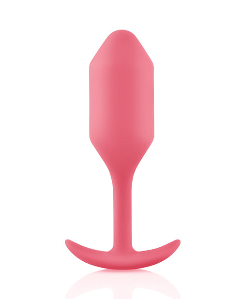 The Soft Hum b-Vibe Weighted Snug Plug 2 - 114 g Coral - Image 2