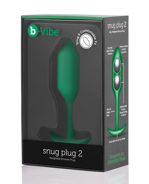 The Soft Hum b-Vibe Weighted Snug Plug 2 - 114 g Green