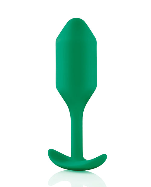 The Soft Hum b-Vibe Weighted Snug Plug 2 - 114 g Green - Image 2