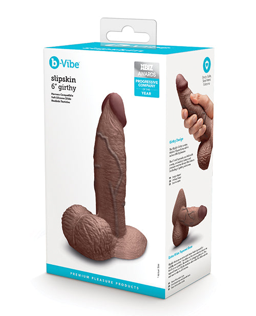 The Soft Hum b-Vibe Slipskin 6" Girthy - Brown