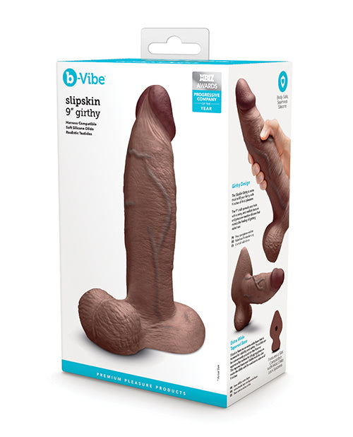 The Soft Hum b-Vibe Slipskin 9" Girthy - Brown