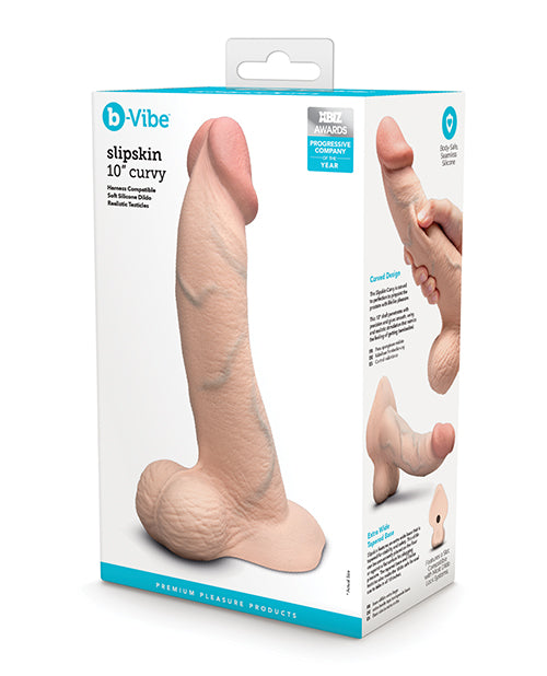 The Soft Hum b-Vibe Slipskin 10" Curvy - Cream