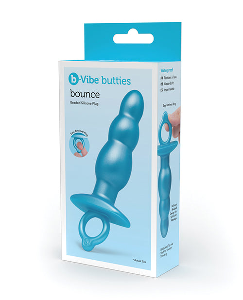 The Soft Hum b-Vibe Butties Bounce Beaded Tapered Plug - Blue