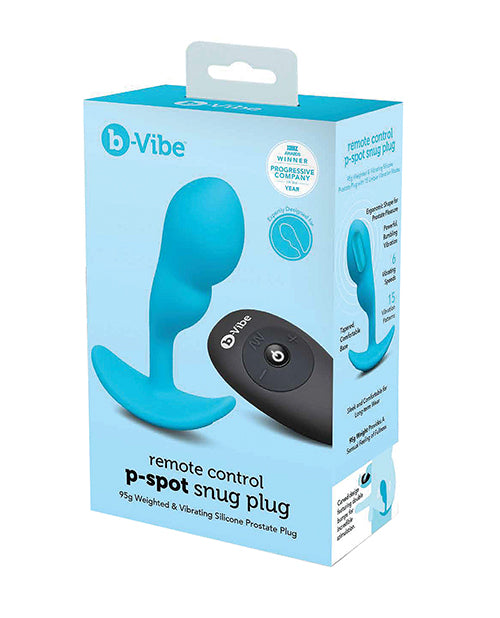 The Soft Hum b-Vibe Remote Control P-Spot Snug Plug - Blue
