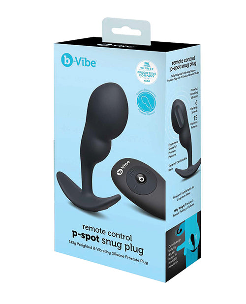 The Soft Hum b-Vibe Remote Control P-Spot Snug Plug - Black
