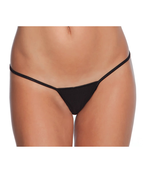 The Soft Hum Low Rise Lycra G-String Black O/S