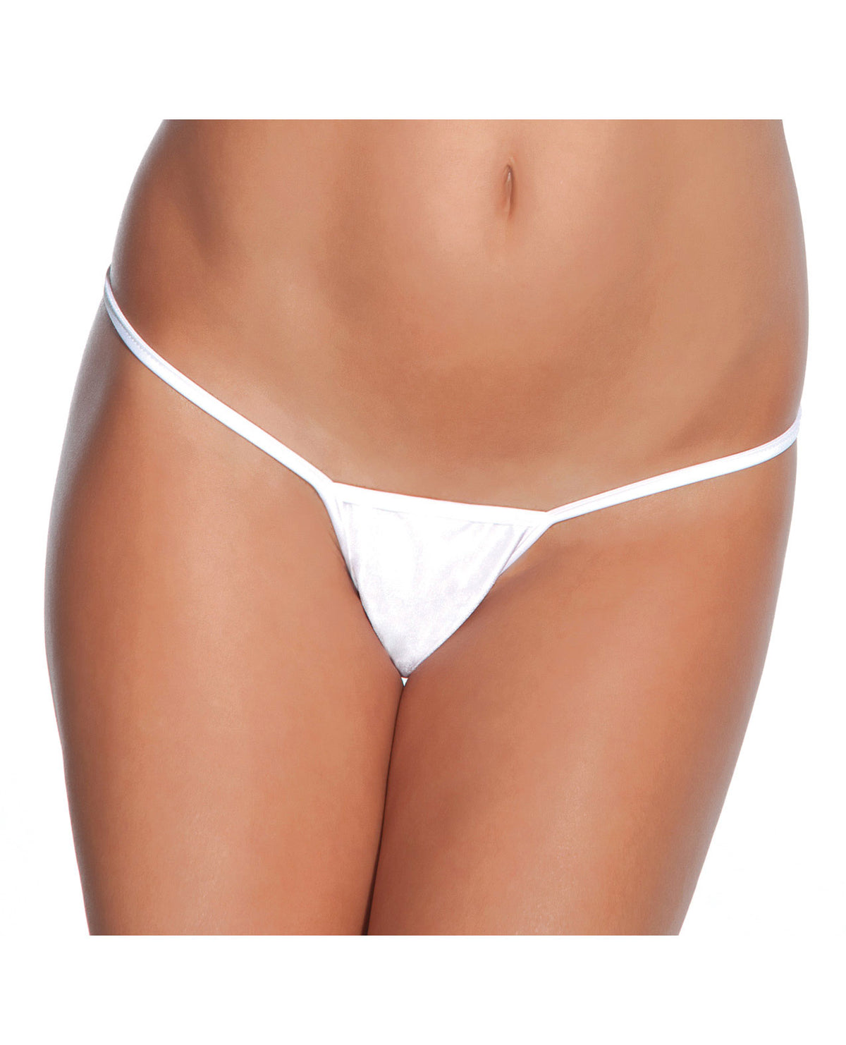 The Soft Hum Low Rise Lycra G-String White XL
