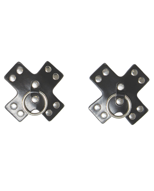 The Soft Hum Studded Cross Reusable Pasties - Black O/S