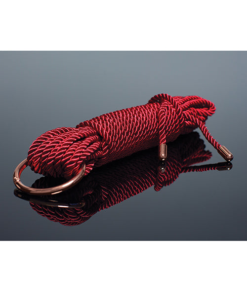 The Soft Hum Pleasure Collection Silky Smooth Rope - Red/Rose Gold
