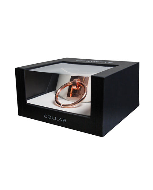 The Soft Hum Pleasure Collection Adjustable Collar - White/Rose Gold
